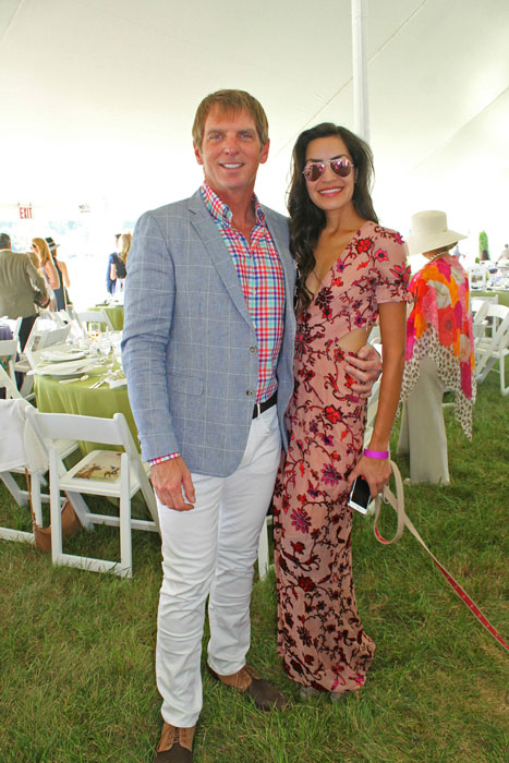 Polo player and model Rebekah Pizana wearing For Love & Lemons and Stuart Weitzman, with David Greenhill, polo player and owner of Greenhill Winery & Vineyards, wearing Ralph Lauren and Sand Copenhagen. 