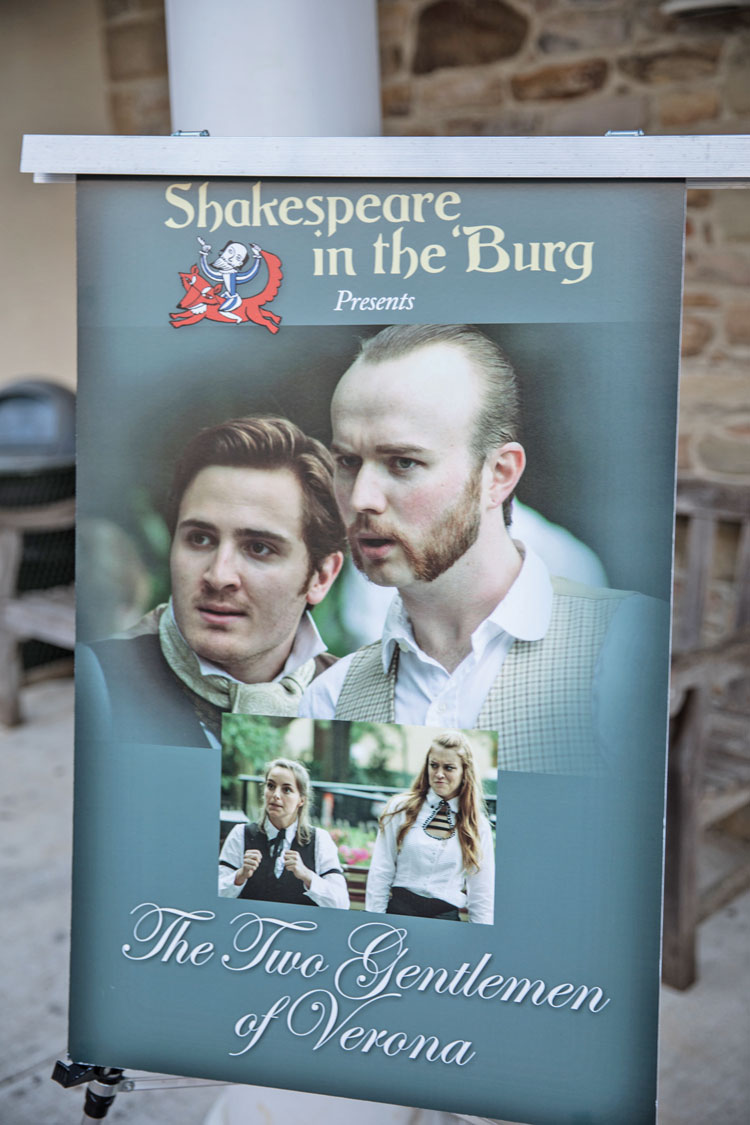 Shakespeare in the Squares performance of Two Gentlemen of Verona was the highlight of Shakespeare in the Burg. 