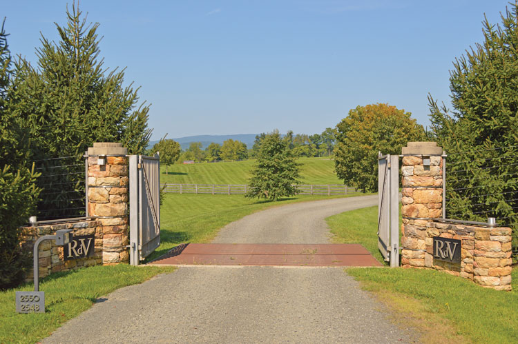 RdV Vineyards' Entrance.