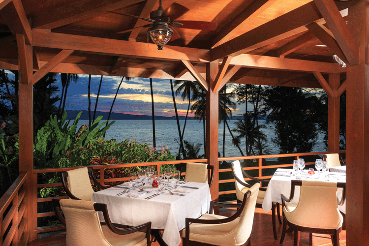 The resort's El Gavilán Restaurant provides a multi sensory dining experience