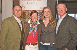 Auctioneer Tom Biederman and Lisa Jones-Biederman with Katie and Jim Fitzgerald.