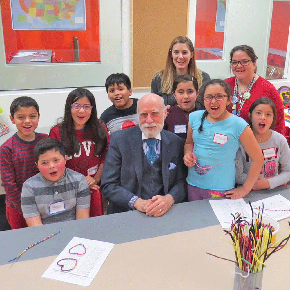 Dr. Vinton G. Cerf, V.P. and Chief Internet Evangelist for Google visited INMED’s Family and Youth Opportunity
