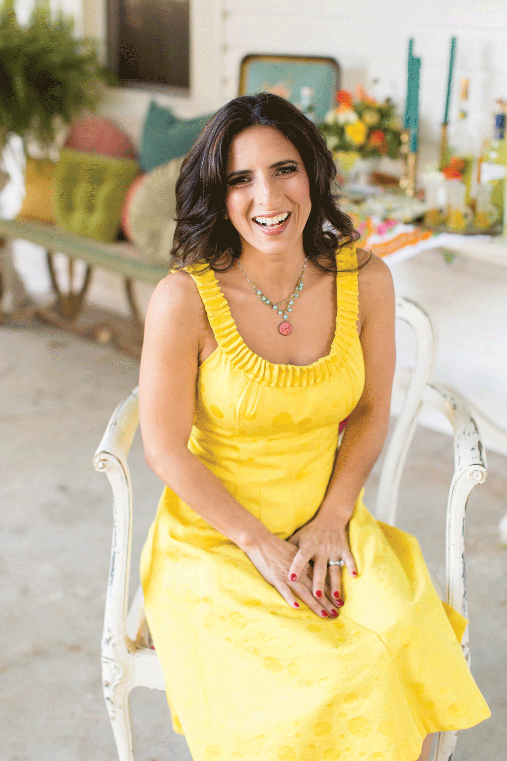 Rosanna sitting outside of her farmhouse where her husband Kevin grew up. Photo by Candice Adelle Photography. Photo courtesy of Rosanna Funiciello Smith