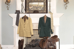 A selection of hacking jackets owned by Rita Kaseman.